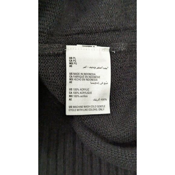 Bar III 100126012PT Womens Size PL Deep Black Long Sleeve Cropped Table Sweater - Picture 8 of 8